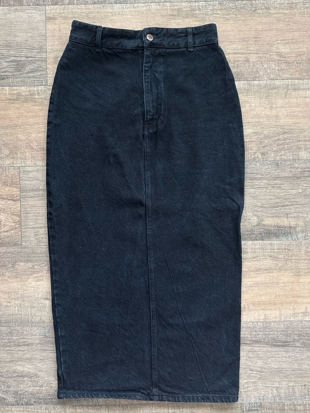 BONGO Black High-Waist Pencil Denim Skirt
